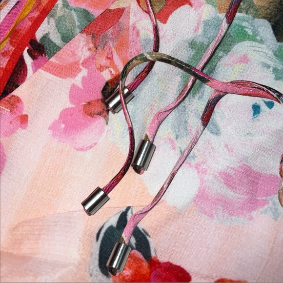 Bandolera Floral Margret Wide Leg Cotton Blend Chic Summer Flowy Palazzo Pants - Picture 9 of 9